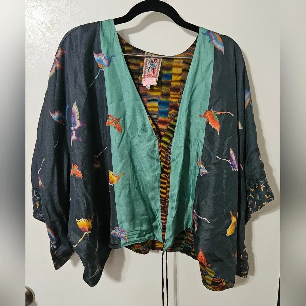 Johnny was rainbow shrug blouse size XL - Picture 3 of 14